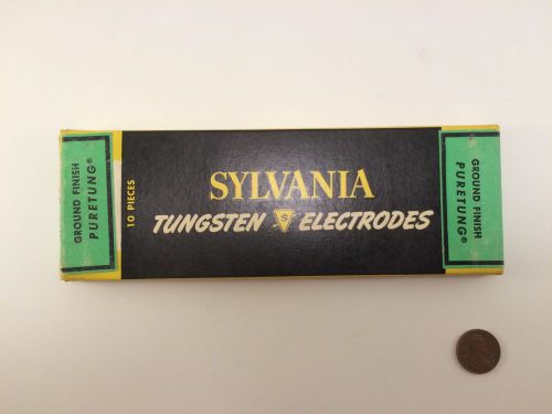 Sylvania tungsten Electrodes Ground finish Puretung 10 PCS 3/32 x7 USA NOS