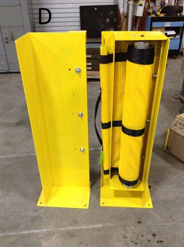 12&#039; long retracting safety curtain stretch barrier yellow caution danger dock for sale