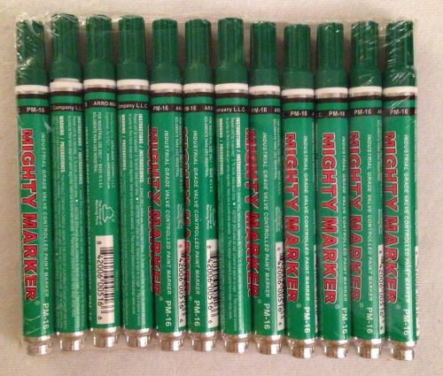 Mighty Marker Green Paint Marker - Bullet Tip - Set of 12 - New