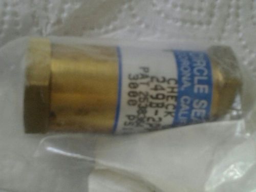 Check valve 259b-2pp 3000psi brass circle seal new in package for sale