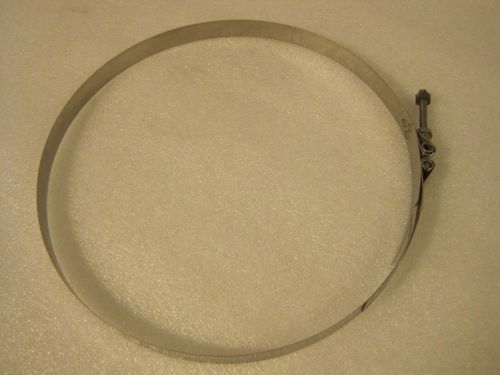 2038 Lot(2) Boeing 9&#034; Steel Hose Clamp w/ Passivate Band 0.62&#034; Width New