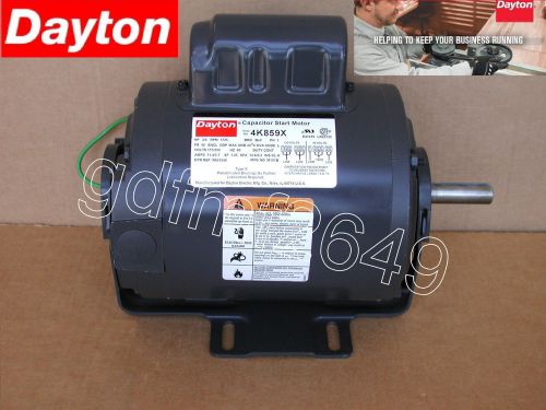 Dayton 4k859x commercial capacitor start motor 3/4 hp 1725 rpm 115/230v new for sale