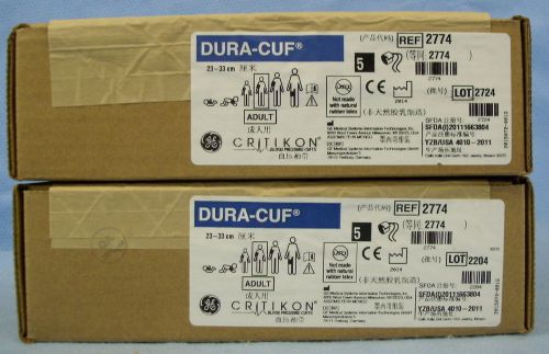 2 Boxes of 5 ea GE /Critikon Dura-Cuf BP Cuffs #2774