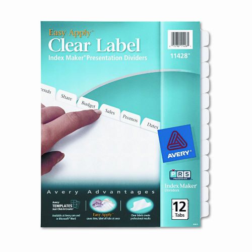 Avery Consumer Products Index Maker Clear Label Dividers (12 Tabs)