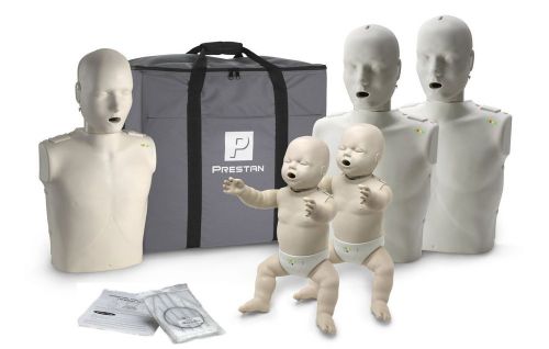 Prestan Family Pack of CPR Manikins (2 Adults, 1 Child, &amp; 2 Infants) with