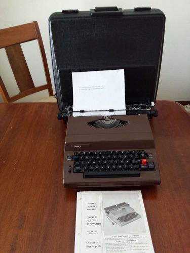Rare vintage sears scholar 161.53970 portable electric typewriter with hard case for sale