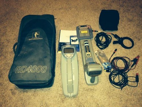 Radiodetection rd4000 tx10 cable / sonde / pipe locator transmitter &amp; reciever for sale