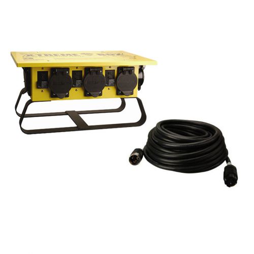 Coleman Cable 01970 50A Power Distribution Spider Box, 50&#039; 6/3-8/1 Power Cord