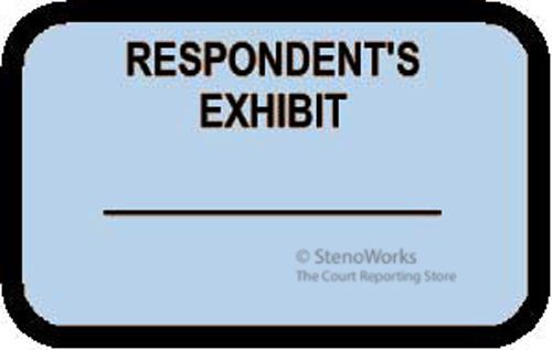 Respondent&#039;s exhibit labels stickers light blue   492 per pack for sale