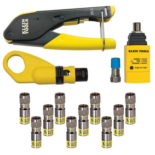 Klein tools vdv002-818 coax installation &amp; test kit for sale