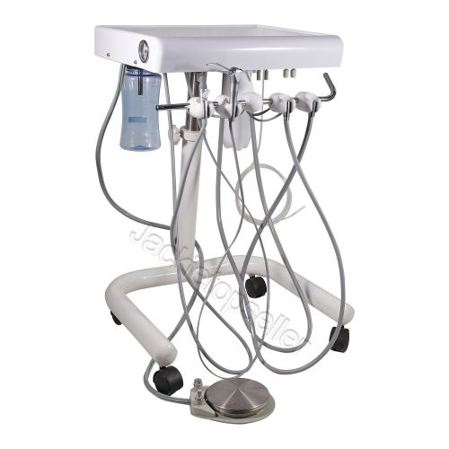 1X Dental Portable Cart Unit installed fiber optic handpiece tube/configurations