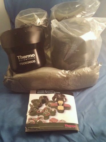Thermo Scientific 4 x 750mL Round Buckets for TX-750 Rotor Part No. 75003608 New