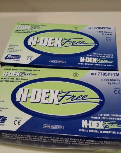 N-Dex Free Nitrile Medical Exam gloves Large