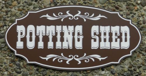 Engraved POTTING SHED Plastic Door Sign, Western sign, Country sign, Barn sign