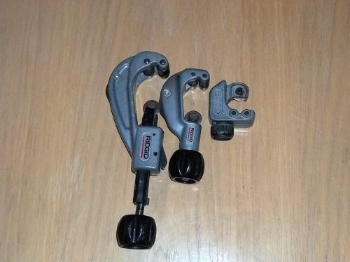 Lot of 3 ridgid pipe / tubing cutters models 101,150,151 for sale