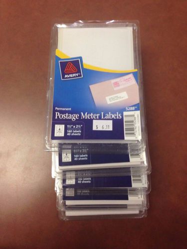 Avery 5288 Postage Meter Labels, Lot of 5 packs, 05288, AVE05288