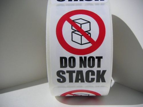 50 DO NOT STACK Universal Warning Labels Stickers small 2&#034;x3&#034;
