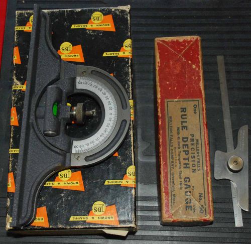 Combination Square Protractor Head Only and Rule Depth Gage