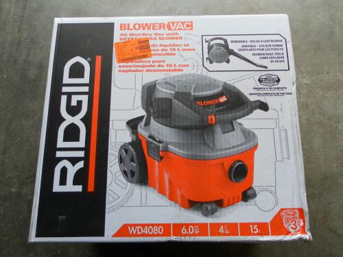 #1 ridgid 328029 4-gal. wet/dry shop vacuum with detachable blower wd4080 for sale