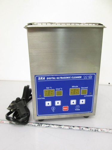 SRA UC-20D Digital Ultrasonic Cleaner 110-120VAC 70W/60W Heater 40kHz 1-30min 2L