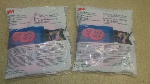 2 packages of 3M -2097 P100 particulate filter- 2000 and 2200 series respirator