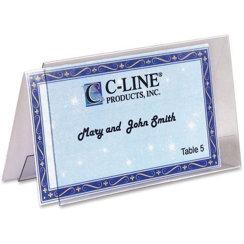 C-Line Laser Inkjet Printable Plastic Tent Holder - 2&#034;x3.5&#034; - 40/Box - CLI87537