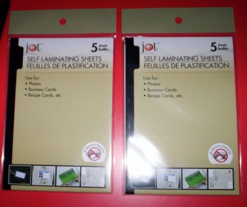 Self laminating sheets 4&#034;x 6&#034; ~  lot of 2 packs of 5 sheets~new for sale