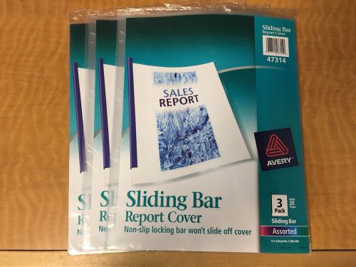 Avery Sliding Bar Clear Report Cover #47314  8 Pieces