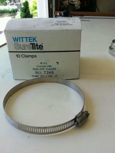 Wittek SureTite Stainless Steel Hose Clamps No. 72HS Box of 10