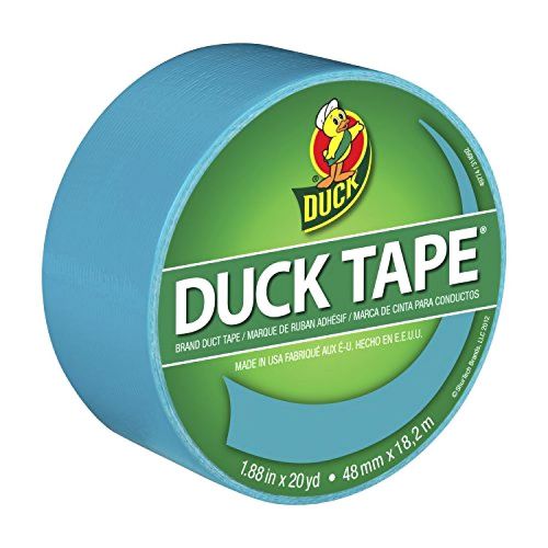 Duck Brand 1265020 Color Duct Tape, Aqua, 1.88 Inches x 20 Yards, Single Roll