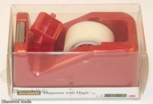 Scotch 3M Pink Dispenser with Magic Tape 9 yard 3/4 .75 inch Desk New ZZ J