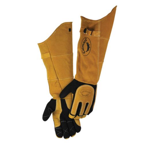 Caiman long sleeve kevlar premium leather welding gloves for sale