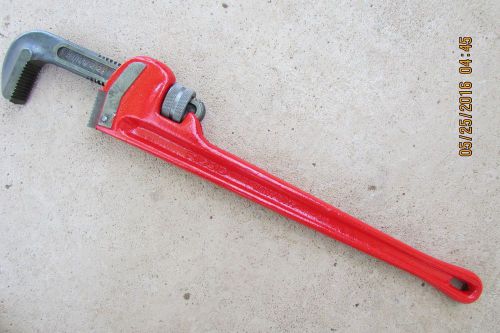 &#034;RIDGID&#034; BRAND, 24 INCH HEAVY DUTY PIPE WRENCH, IN VERY GOOD CONDITION  (#246)