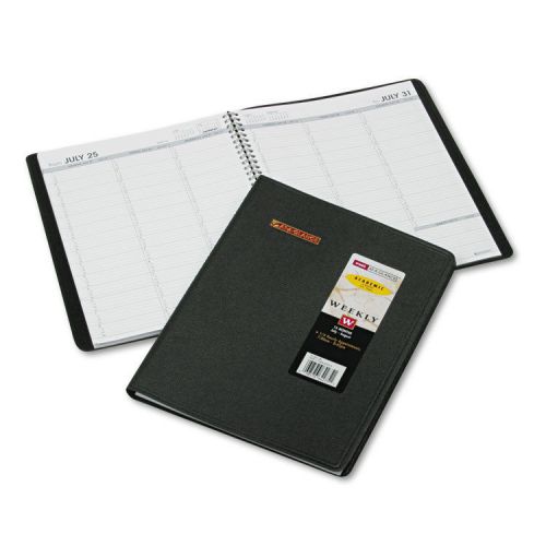 AT-A-GLANCE Weekly Appointment Book, Academic, 8 1/4 X 10 7/8, Black, 2015-2016