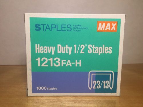 MAX Heavy Duty Stapler 1/2&#034; Staples 1213FA-H (23/13)