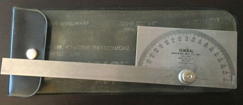 General No. 17 Stainless Steel  Flat Protractor, 0-180 Degrees