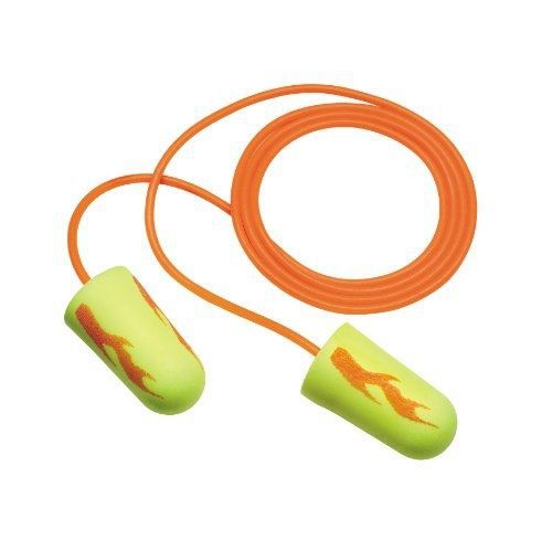 3m e-a-r e-a-rsoft yellow neon  blasts  corded earplugs, hearing conservation for sale