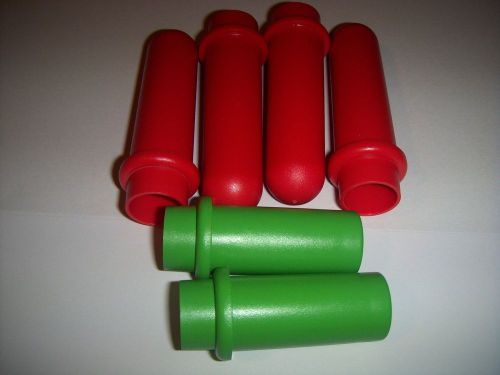 (6) TUBES- RED &amp; GREEN-FOR DRUCKER CENTRIFUGE-GOOD USED