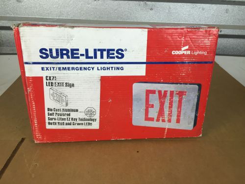 Cooper Lighting Sure-Lites CX71 LED Exit Sign Die Cast Aluminum NEW IN OPEN BOX