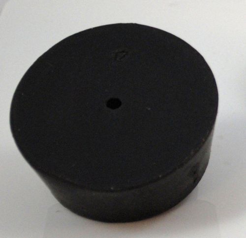 Rubber Stopper: One-Hole: Size 12 High Quality Black