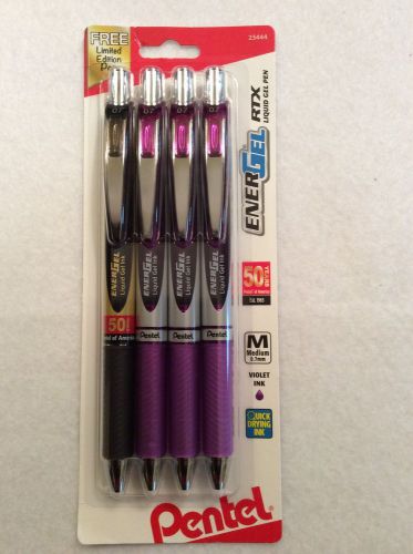 Pentel Energel Rtx LiquidGel Pens Bonus 50 Yrs Black &amp; Gold Limited Edition Pen