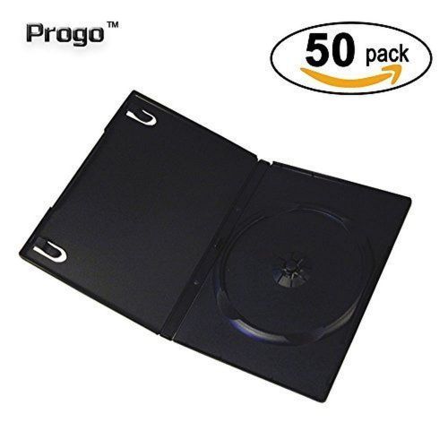 Progo 50 pack standard black single dvd cases 14mm progo for sale