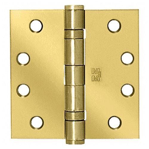 CRL Polished Brass 4&#034; x 4&#034; Commercial Bearing Hinge 3 Pack