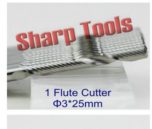 10pcs 3.0*25mm single custom Carbide One Flute CNC Milling Tools router bits