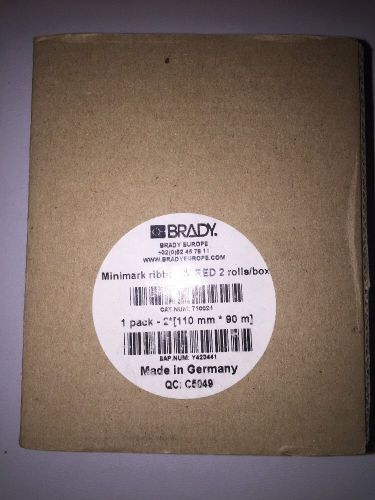BRADY 710021 Minimark Label Printer Ribbon Red 110mm X 90m 2 Per Box