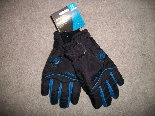 FG Firm Grip Medium Ski Gloves NEW #5702 w/Knit Wrists Velcro Wrist Closure