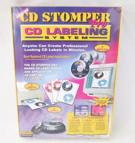 NEW CD Stomper Pro CD Labeling System SEALED w/ 50 Labels Applicator Software