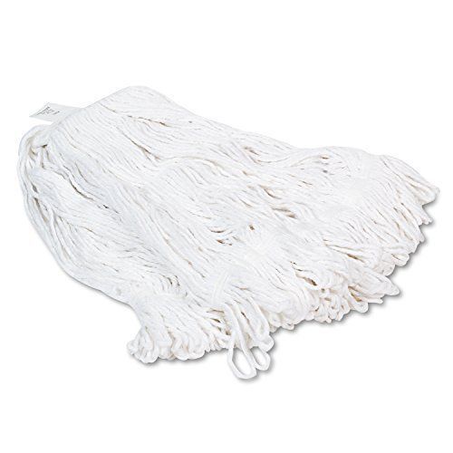 UNISAN Pro Loop Web/Tailband Wet Mop Head, Cotton, 24-Ounces, White 424C