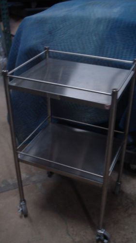 Blickman Stainless Steel Prep Carts 16&#034; X 20&#034; With Shelf and Guard Rails