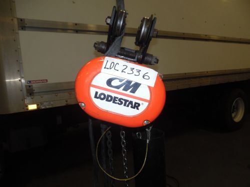 Cm lodestar 2 speed   1ton electric  hoist model h2 10ft chain loc2336 for sale